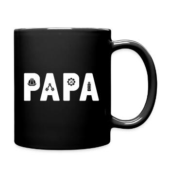 PAPA Engineer: The Mechanical Dad - Full Colour Mug - black - Right
