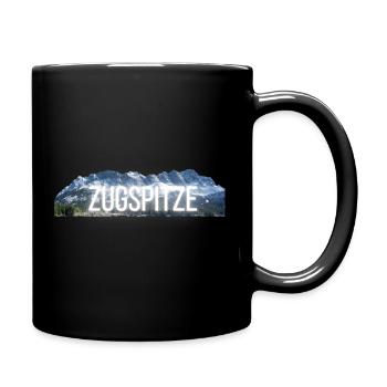 Zugspitze - Design avec lettrage & shilouette de montagne - Mug uni - noir - Droite