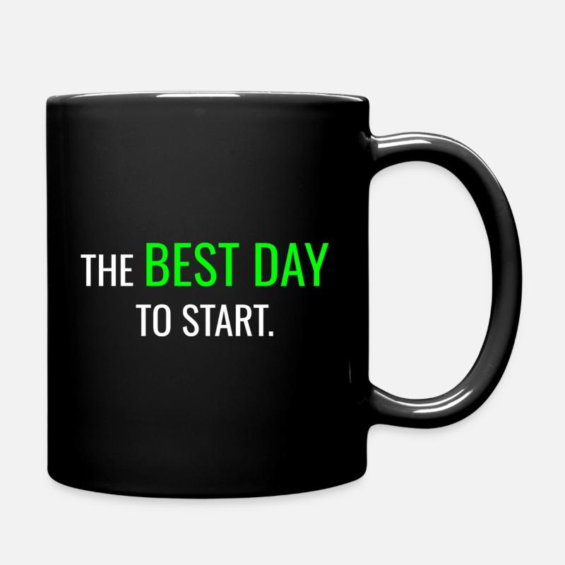 Gestalten Sie noch heute Ihre Träume. - Tasse einfarbig - Schwarz