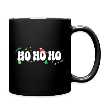 Ho Ho Ho - Weihnachten - Weihnachtsschmuck - Tasse einfarbig - Schwarz - Rechts