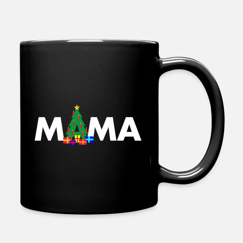 Oma Weihnachtsbaum - Tasse einfarbig - Schwarz