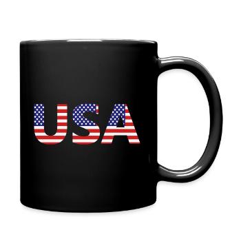 Wort der Vereinigten Staaten - Tasse einfarbig - Schwarz - Rechts