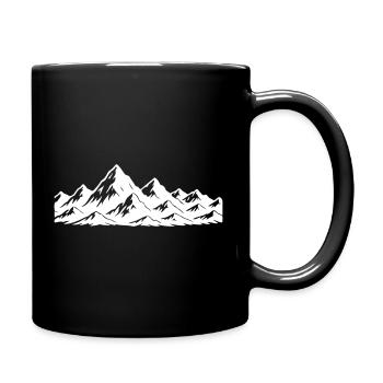 Montagnes Symbole des Alpes - Mug uni - noir - Droite