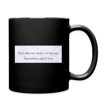 La conscience grandit en silence Citation - Mug uni - noir - Droite
