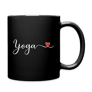 I Love Yoga - Full Colour Mug - black - Right
