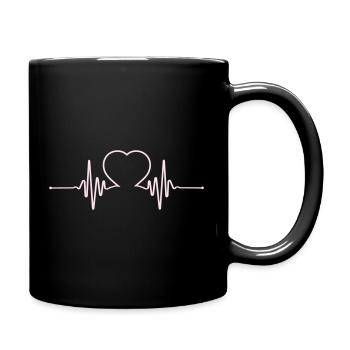 Battement de cœur - Mug uni - noir - Droite