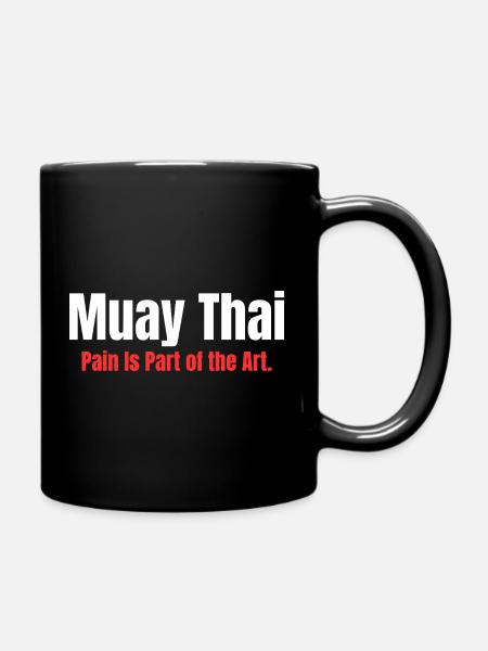 Acht Gliedmaßen. One Mind. | Muay Thai - Tasse einfarbig - Schwarz