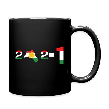 Kurdistan 2+2= 1 - Full Colour Mug - black - Right