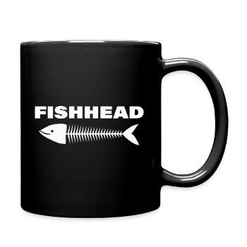 FISHHEAD2 - Tasse einfarbig - Schwarz - Rechts