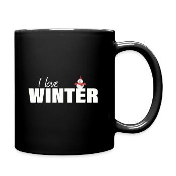 i love winter - Full Colour Mug - black - Right
