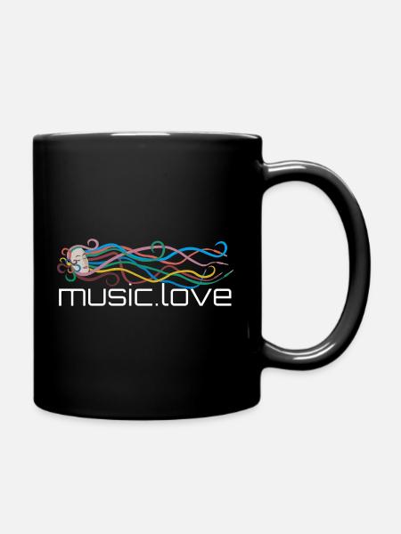 Music streams music.love - Full Colour Mug - black