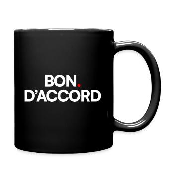 GUT. STIMME ZU | Minimalistisches Design, subtiler Humor - Tasse einfarbig - Schwarz - Rechts