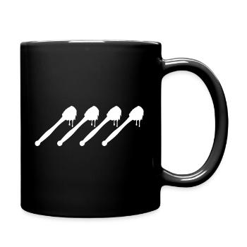 Dessin à la cuillère à miel - Mug uni - noir - Droite