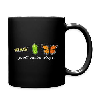 Graphique inspirant de fan papillon - Mug uni - noir - Droite