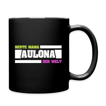 Beste Mama Alona der Welt - Tasse einfarbig - Schwarz - Rechts