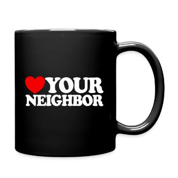 Charity – Christian Faith – Jesus - Full Colour Mug - black - Right