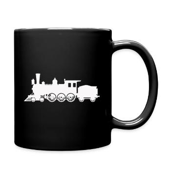 Silhouette de locomotive à vapeur - Mug uni - noir - Droite
