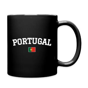 Portugal Flagge Design Weiss - Tasse einfarbig - Schwarz - Rechts