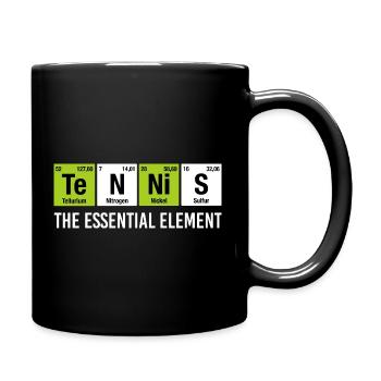 Tennis: Wesentliches Element: Lustige Chemie. - Tasse einfarbig - Schwarz - Rechts