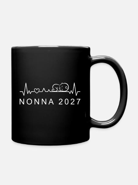 Futura Nonna 2027 Battito Cardiaco Gravidanza - Tazza monocolore - nero