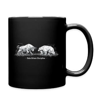 Data-Driven Discipline: Bulle & Bär Design - Tasse einfarbig - Schwarz - Rechts