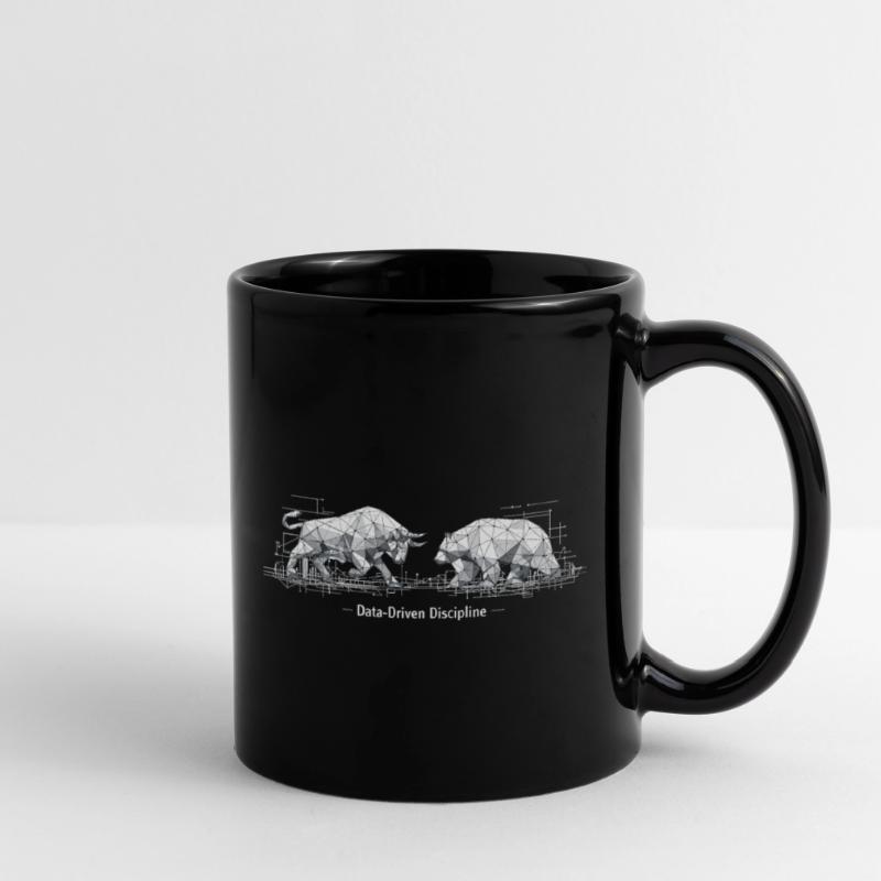 Data-Driven Discipline: Bull & Bear Design Full Colour Mug