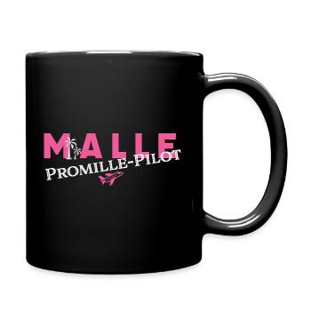 MALLE Promille-Pilot - Tasse einfarbig - Schwarz - Rechts