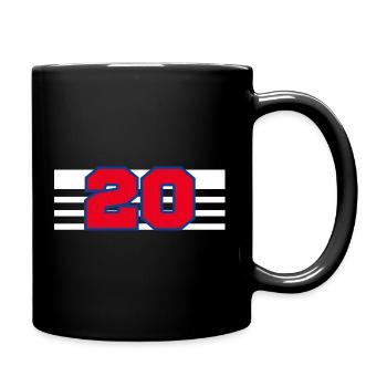 Nummer 20 Frankreich - Tasse einfarbig - Schwarz - Rechts