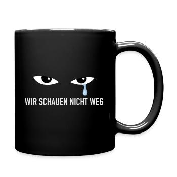 Blue Tear – Wir schauen nicht weg - Tasse einfarbig - Schwarz - Rechts