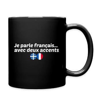 je parle français avec deux accents - Mug uni - noir - Droite