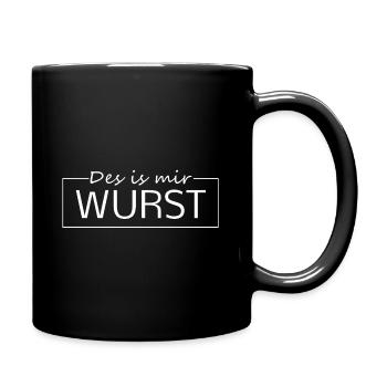 Des ist mir Wurst  - Tasse einfarbig - Schwarz - Rechts