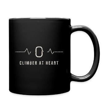 Grimpeur au cœur battement de cœur - Mug uni - noir - Droite