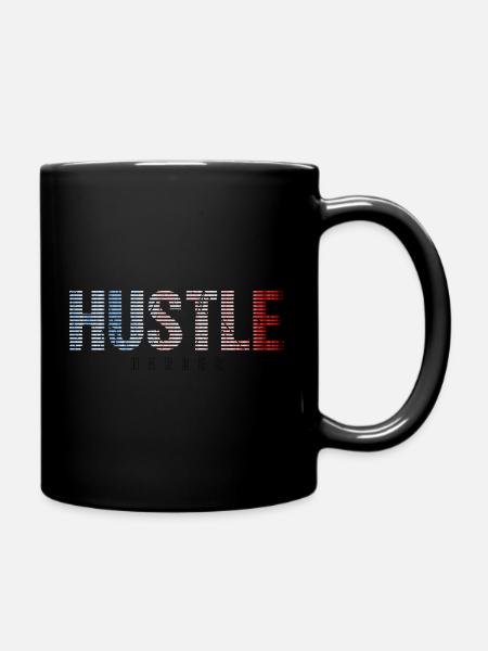 Hustle Striped Gradient - Full Colour Mug - black