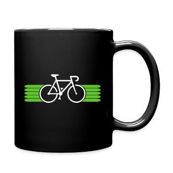 Fahrrad fahren Bike Fahrradfahrer Fahrradfahrerin - Tasse einfarbig - Schwarz - Rechts