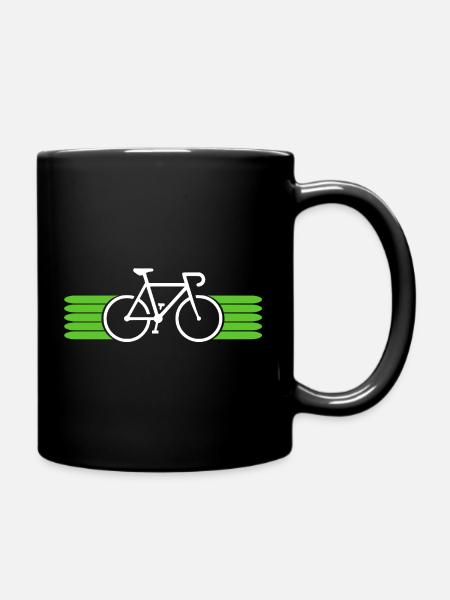 Fahrrad fahren Bike Fahrradfahrer Fahrradfahrerin - Tasse einfarbig - Schwarz