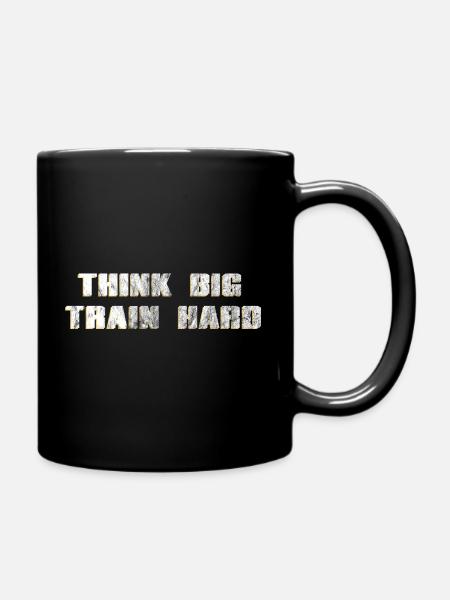 Weight Training Fitness Muscles Dumbbells Gym Gift - Full Colour Mug - black