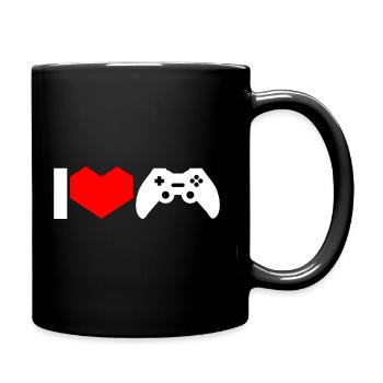 J'adore les jeux - Mug uni - noir - Droite