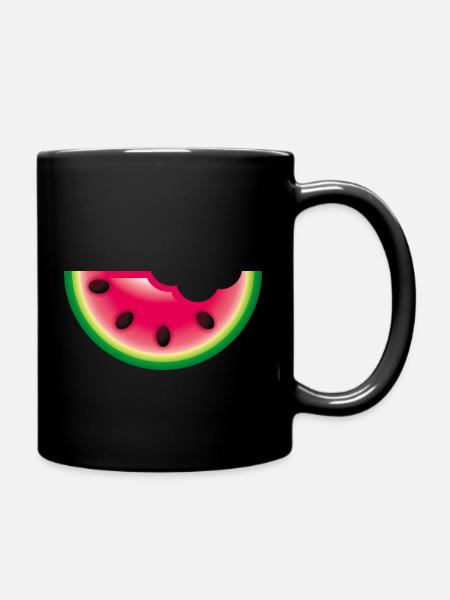 Smiley Watermelon - Tasse einfarbig - Schwarz