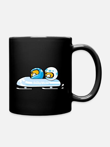 Smiley Bobsleigh - Tasse einfarbig - Schwarz