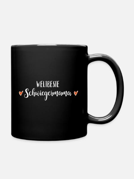 Beste Schwiegermutter Hochzeit muttertag Geschenk - Tasse einfarbig - Schwarz