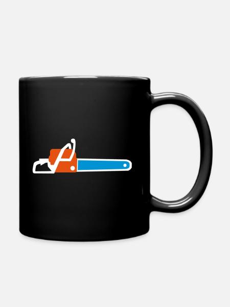 scie à chaîne - Mug uni - noir