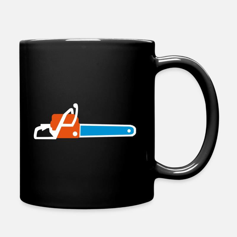Kettensäge - Tasse einfarbig - Schwarz