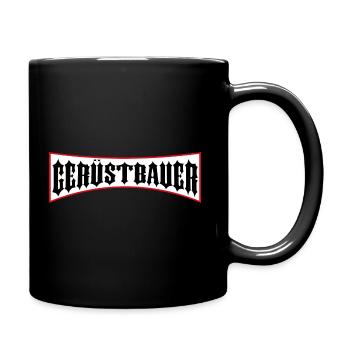 Gerüstbauer Shirt bedruckt in top Markenqualität - Tasse einfarbig - Schwarz - Rechts