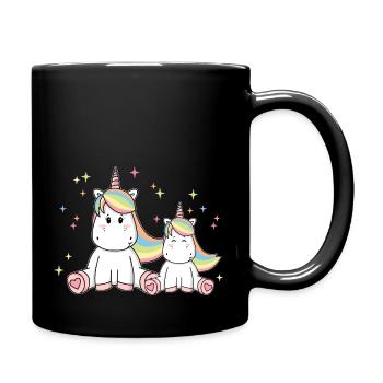 Unicorn sisters unicorn cute kids stars - Full Colour Mug - black - Right