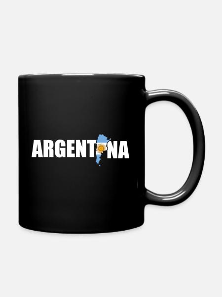 Argentinien - Tasse einfarbig - Schwarz