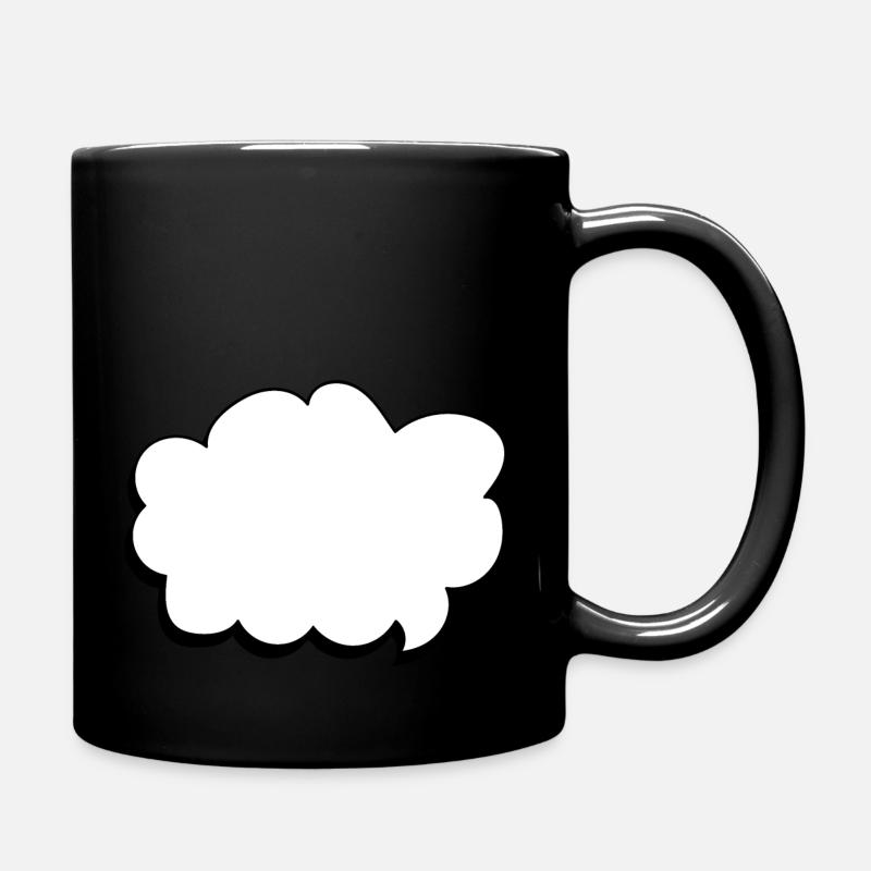 speech bubble - Full Colour Mug - black