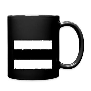 Rahmen Schild Design - Tasse einfarbig - Schwarz - Rechts