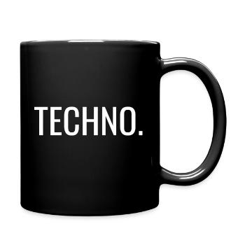 Techno. - Tasse einfarbig - Schwarz - Rechts