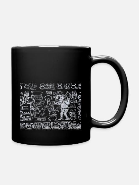 Aztekisches Grafikdesign - Tasse einfarbig - Schwarz