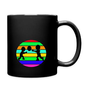 kid playing - Full Colour Mug - black - Right